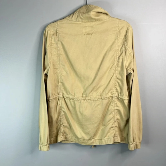 OLD NAVY Classic Field Jacket Shore Enough Tan Utility Zip Drawstring Waist M - Picture 8 of 12